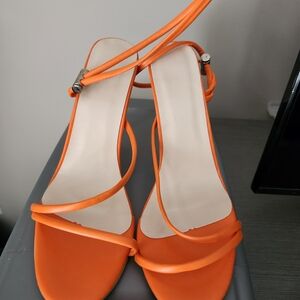 Elegant Orange Strappy Sandals